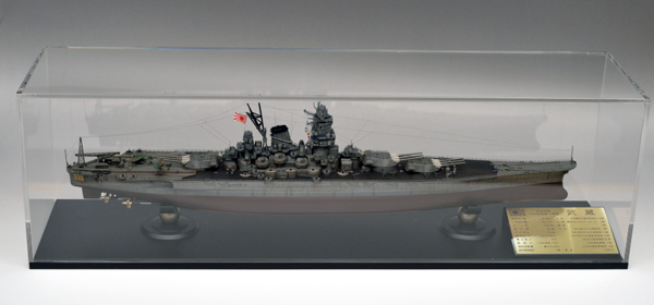 戦艦用アクリルケース 3mm厚 （底板：マホガニー材使用）②-